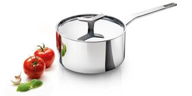 Το κατσαρολάκι Infinite Chef με μερικές φρέσκιες ντομάτες και σκόρδο