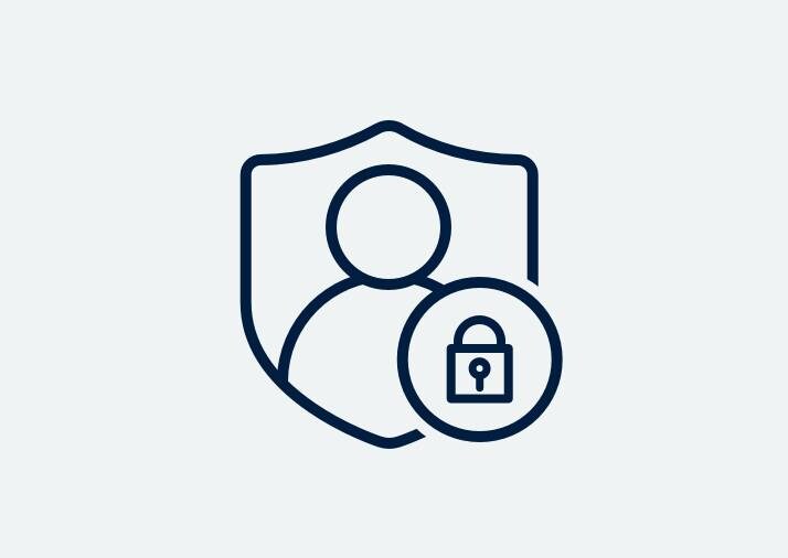 Εικονίδιο προσώπου και λουκέτου