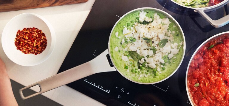 Peas with Mint & Feta Cheese