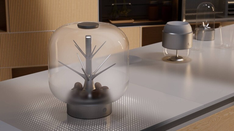 Μοντέρνο φωτιστικό στον πάγκο